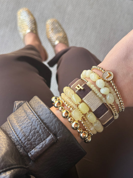 Armband - Butteryellow Tumble Stones