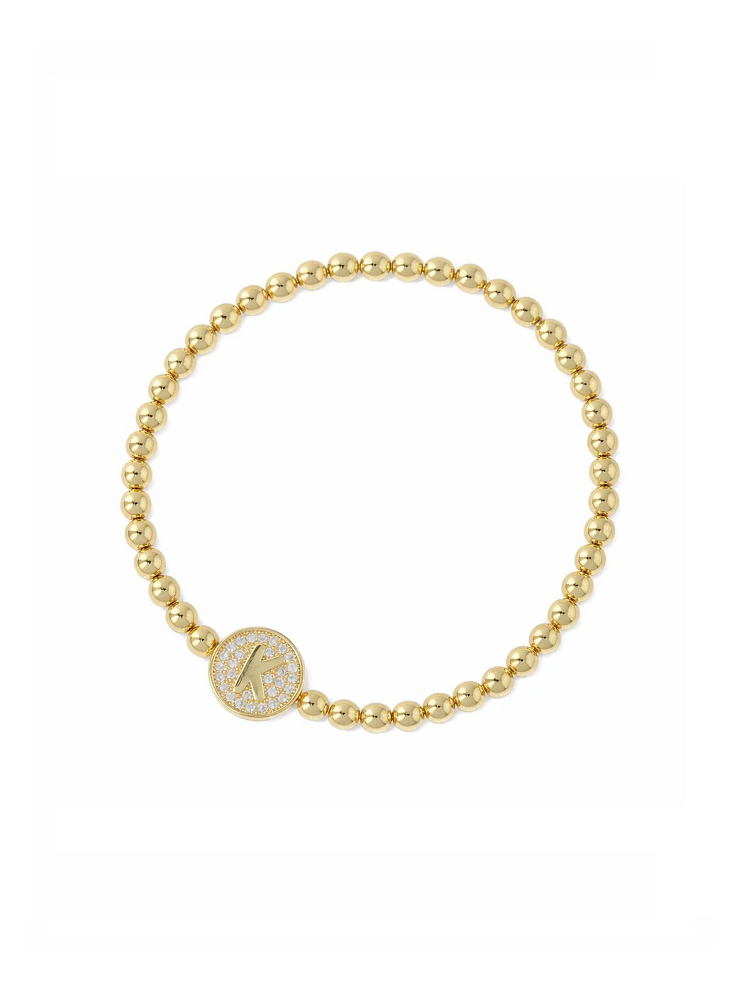 Armband - Initial K Gold