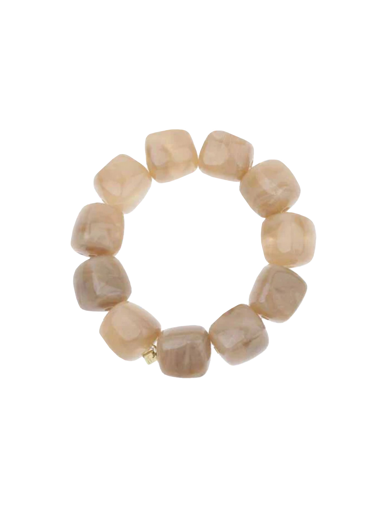 Armband Beads Nude - Square