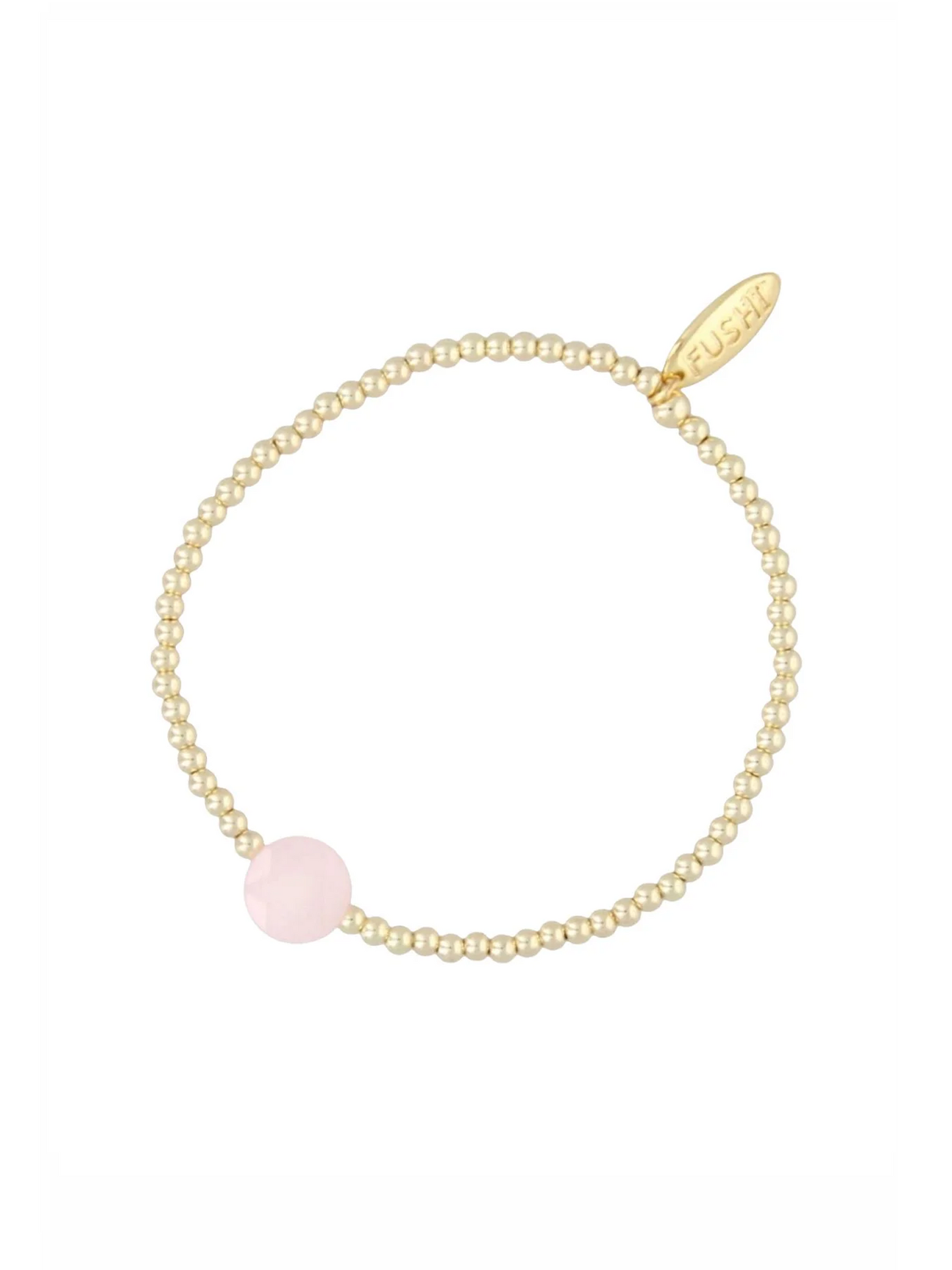 Armband One stone - Soft pink