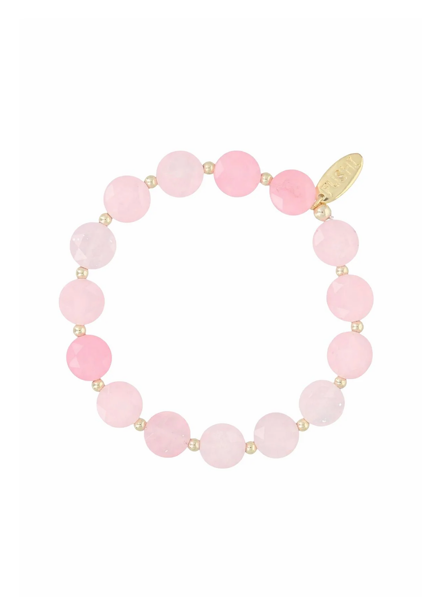 Armband Round Disc beads - Soft pink