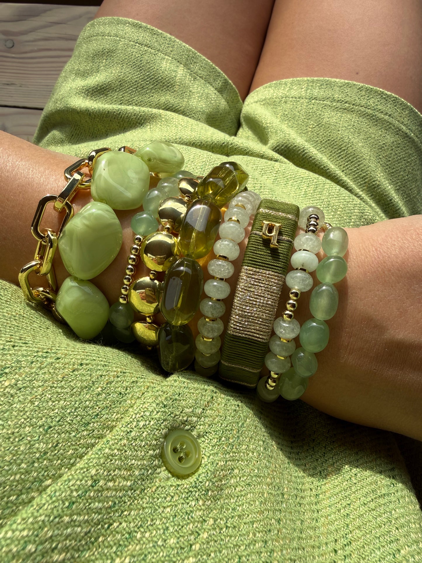 Armband Beads Bold - Lime