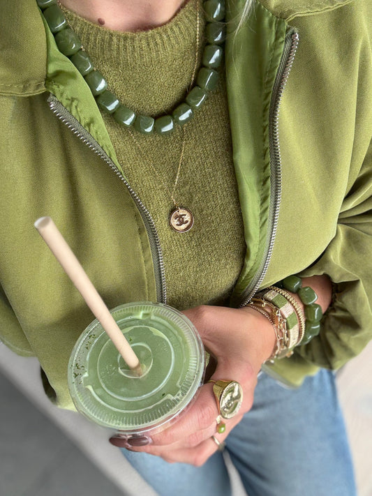 HEBBENN Armband Pistachio green-Sand