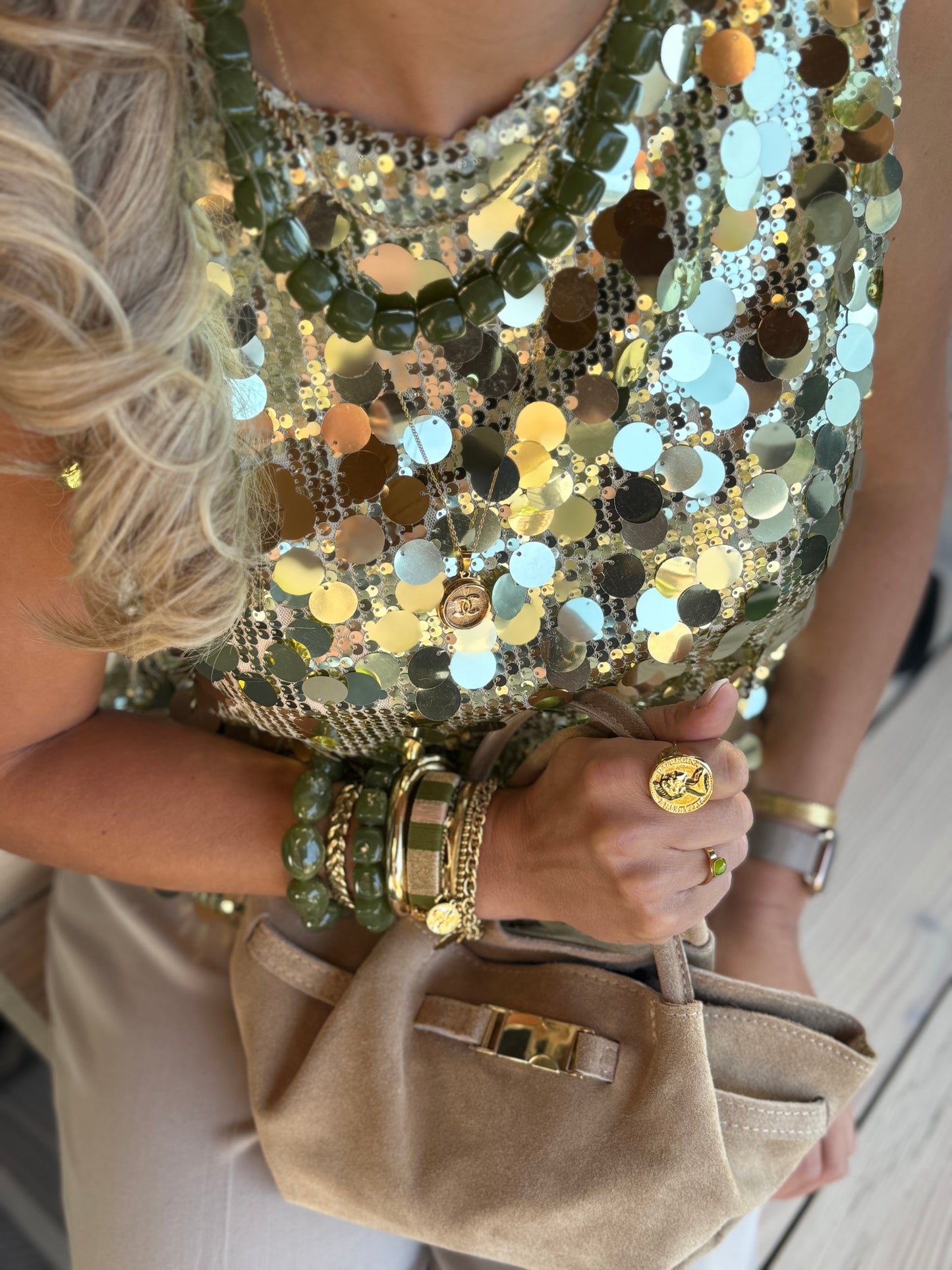 HEBBENN Armband Pistachio green-Sand