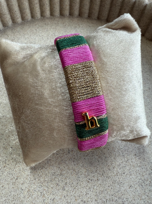 HEBBENN Armband - Pink/Esmerald green
