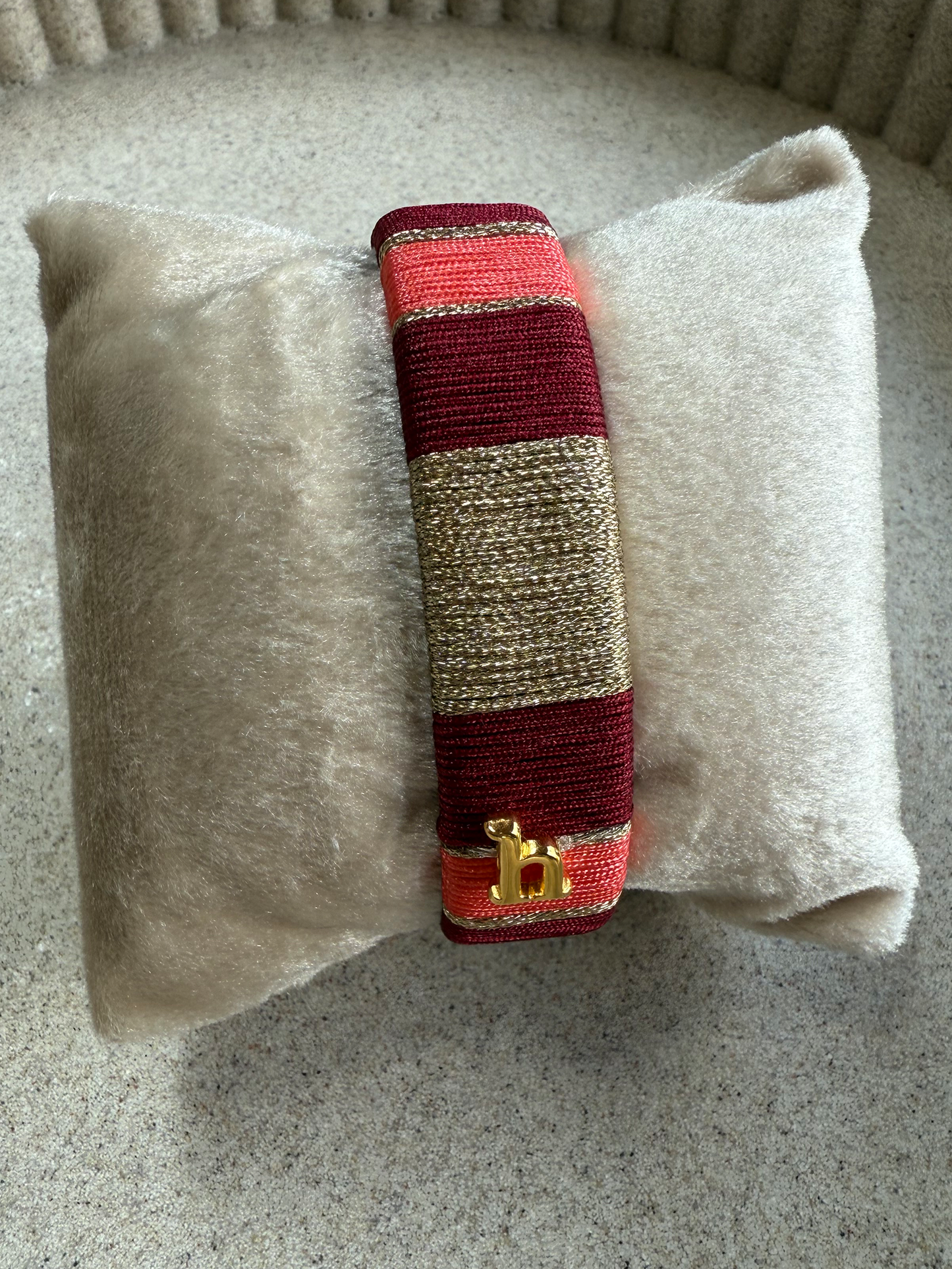 HEBBENN Armband - Burgundy/Coral