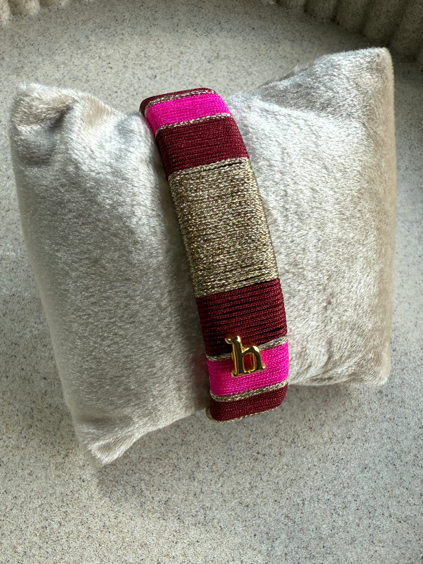 HEBBENN Armband - Burgundy/Hot pink