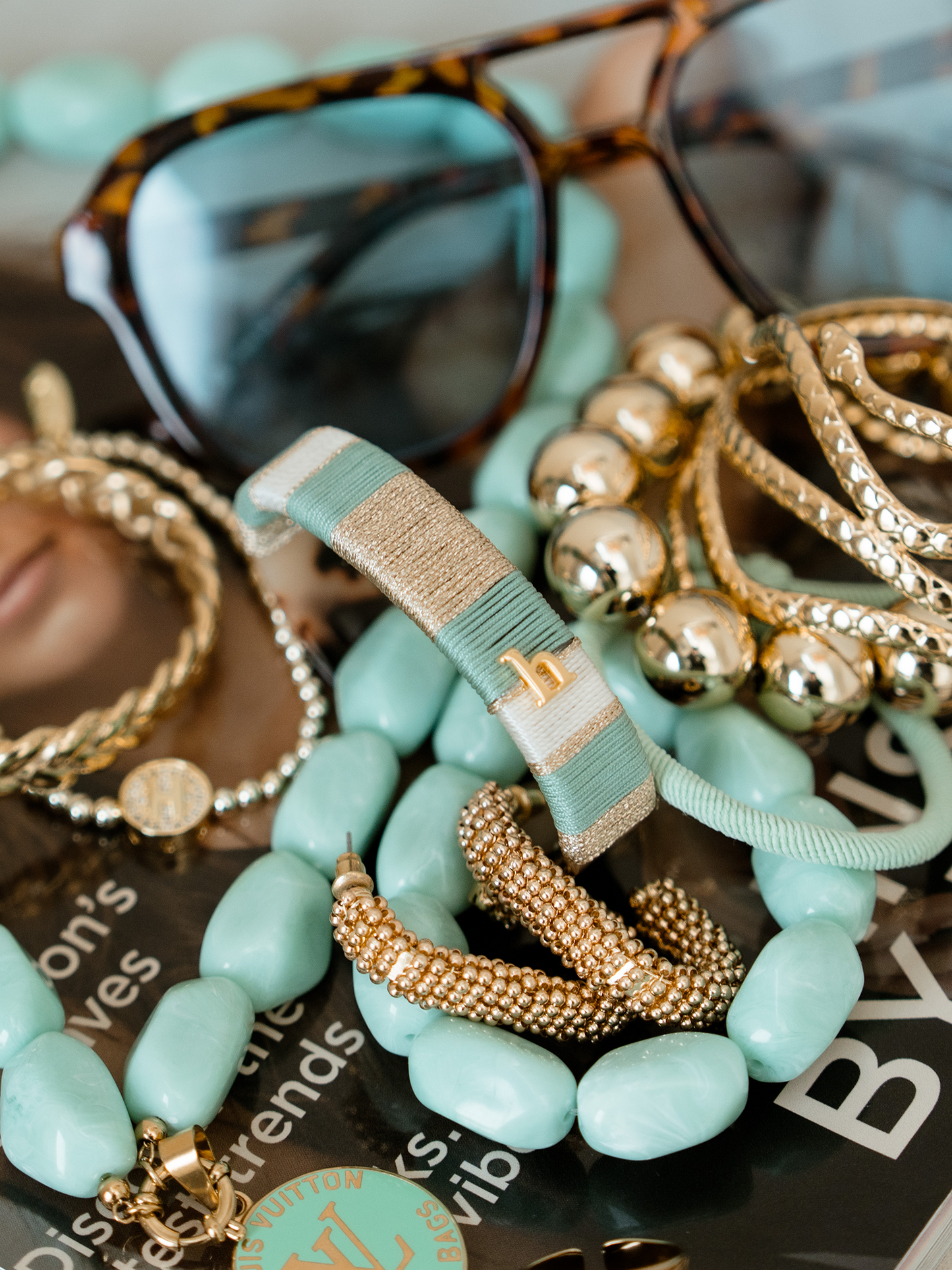 HEBBENN Armband - Mint/Offwhite