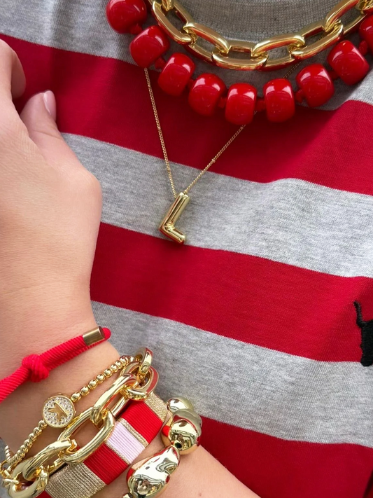 Ketting Donut Geknoopt - Red