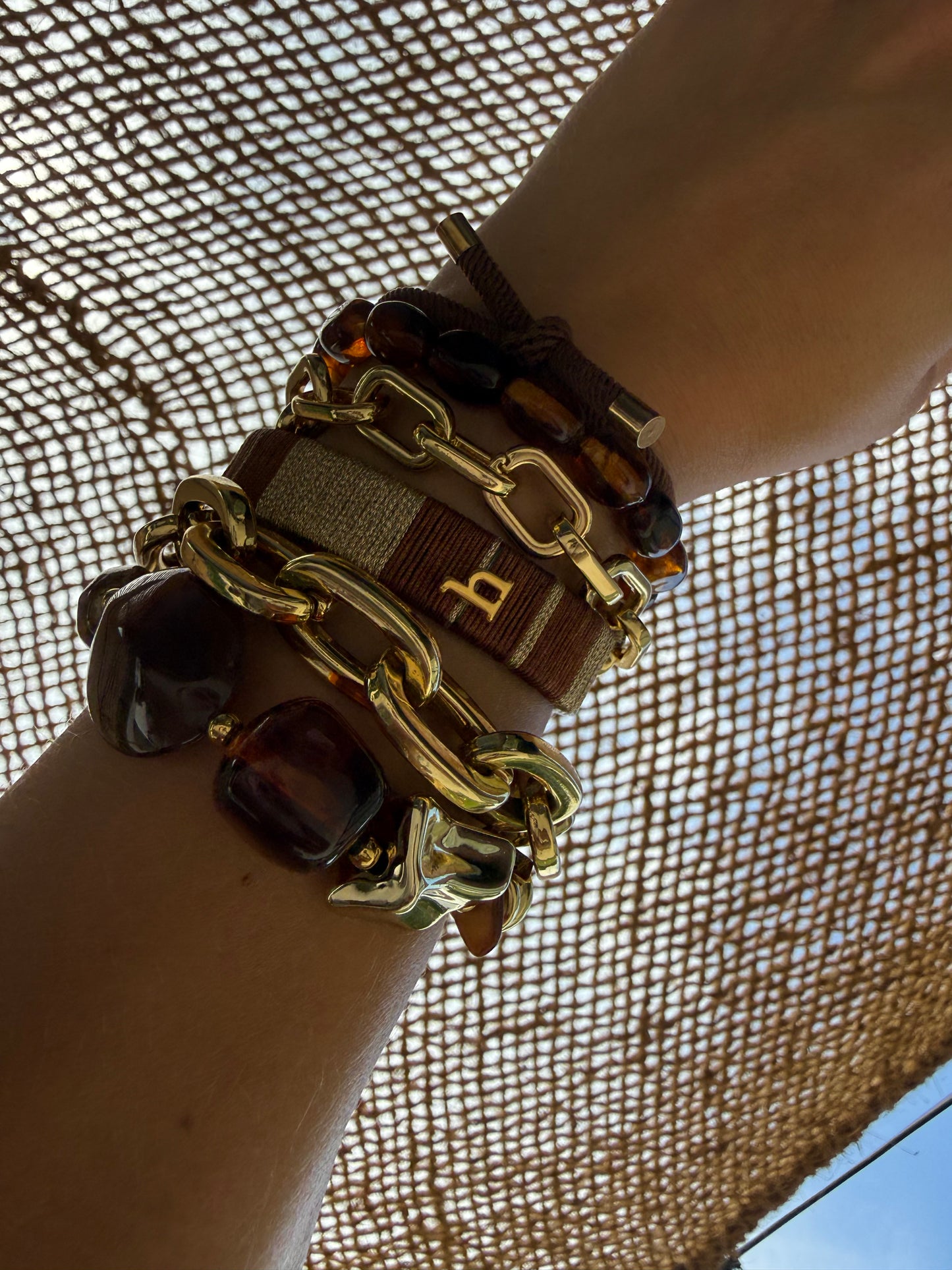 HEBBENN Armband - Cognac Brown