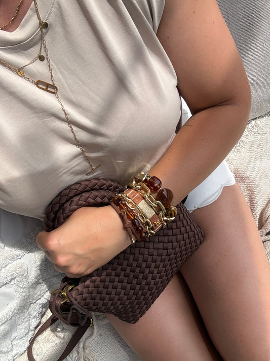 HEBBENN Armband - Cognac Brown