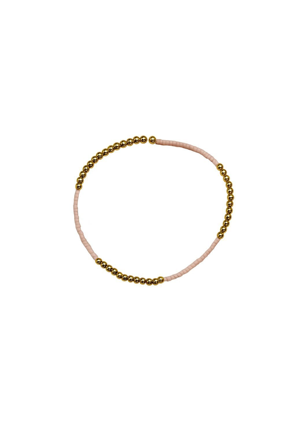 Armband Mini Balls Gold - Soft pink