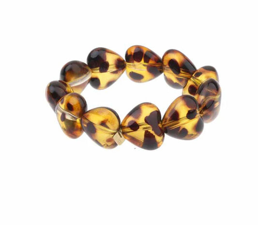 Armband Leopard Beads hearts