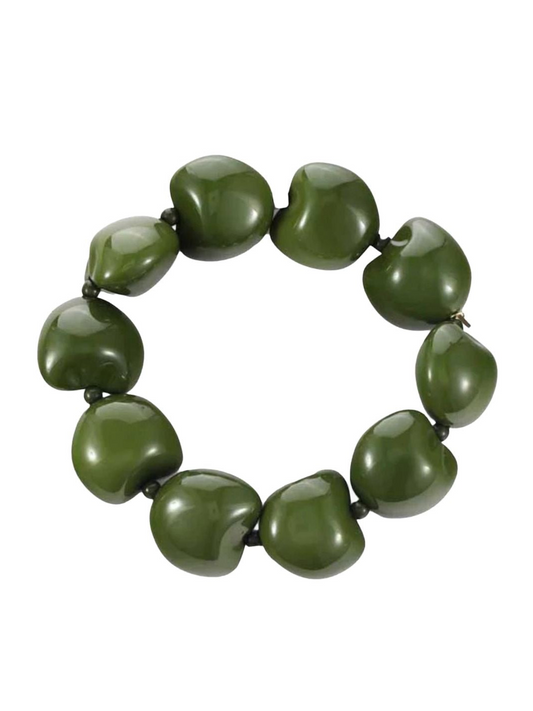 Armband - Hearts Dark Green