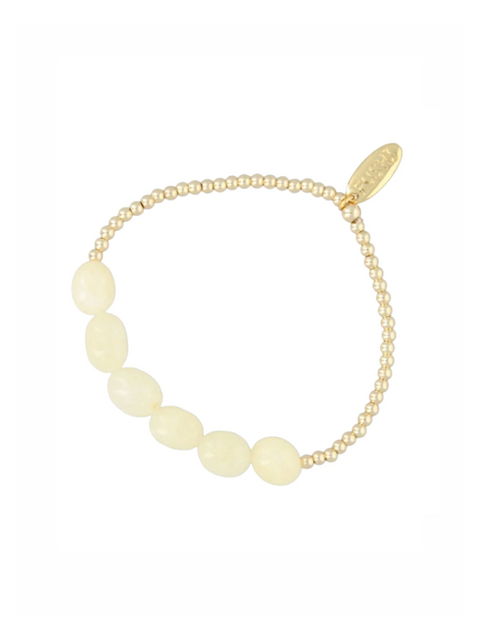Armband -  Butteryellow Tumble Stones