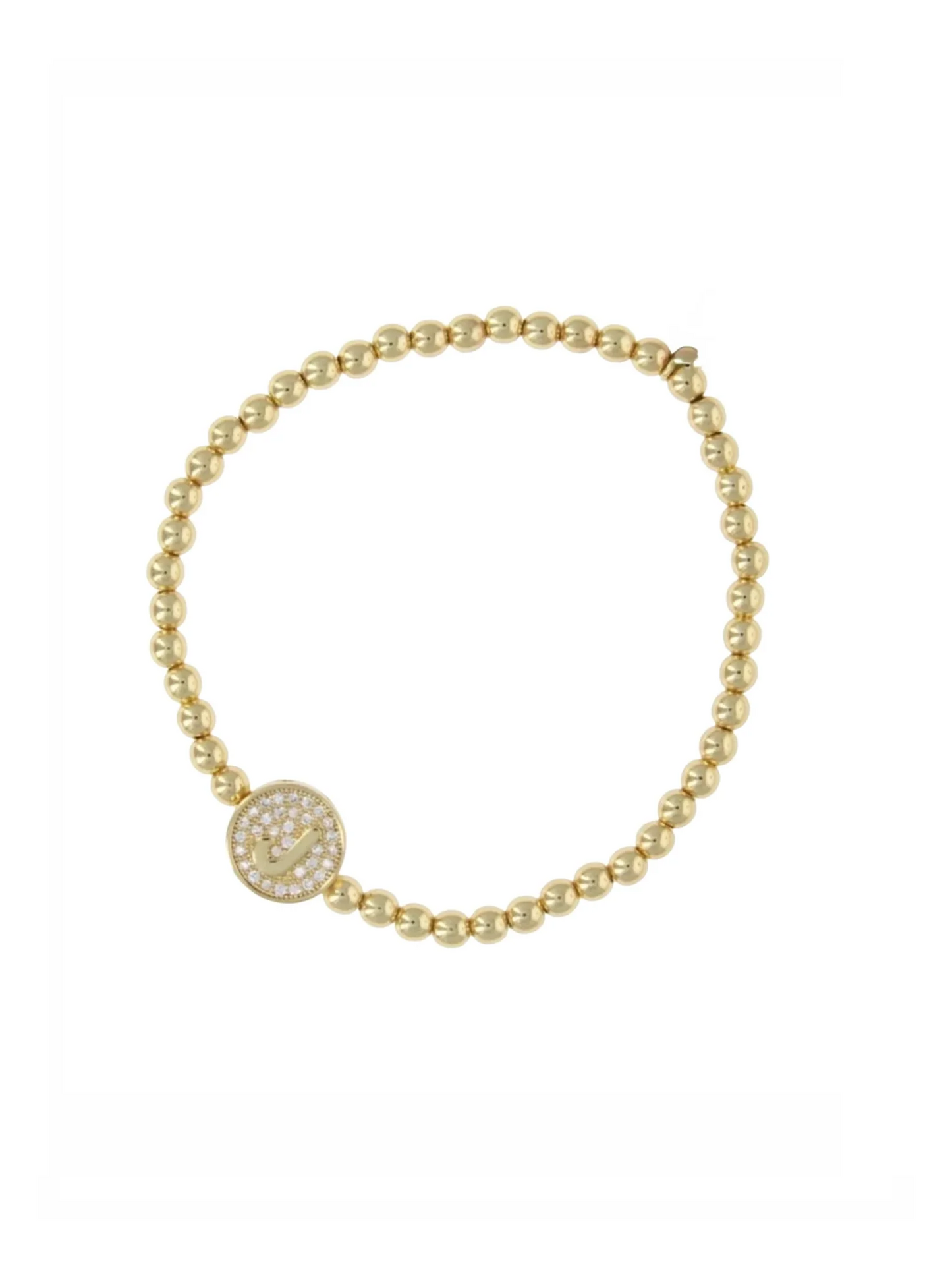 Armband - Initial J Gold