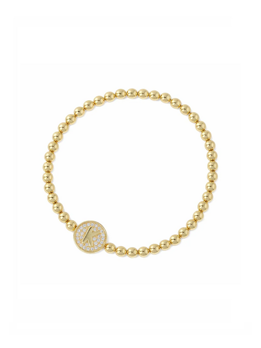 Armband - Initial K Gold
