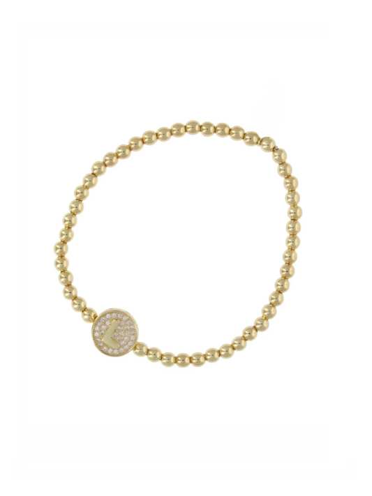 Armband - Initial L Gold
