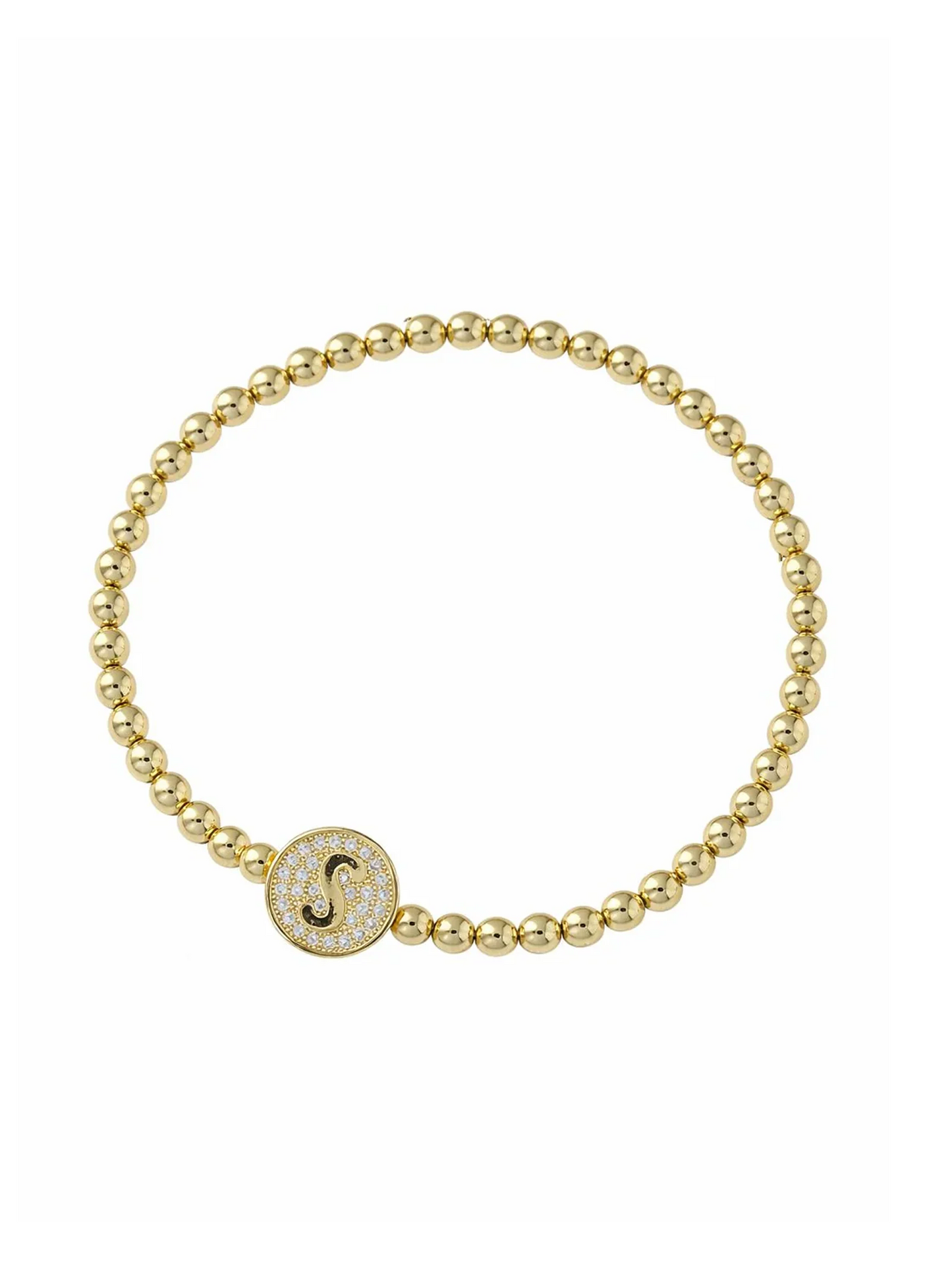 Armband - Initial S Gold