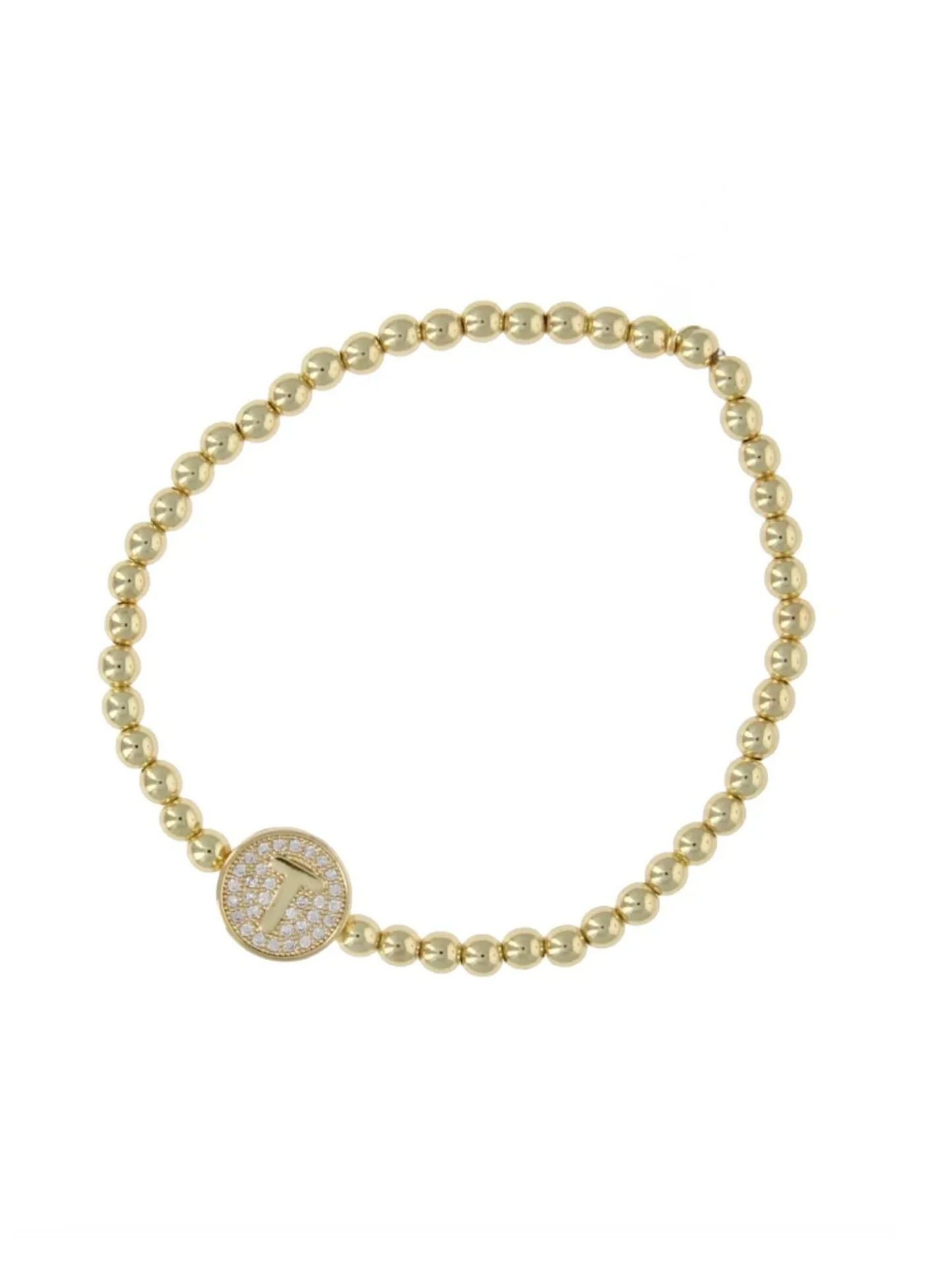 Armband - Initial T Gold