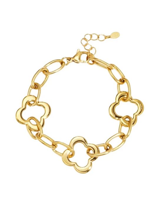 Armband 3 Clovers -Gold
