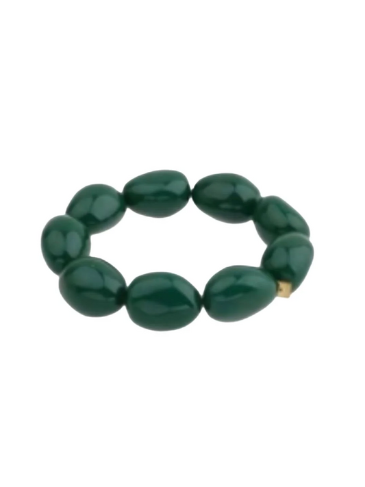 Armband Beads Bold - Dark Green