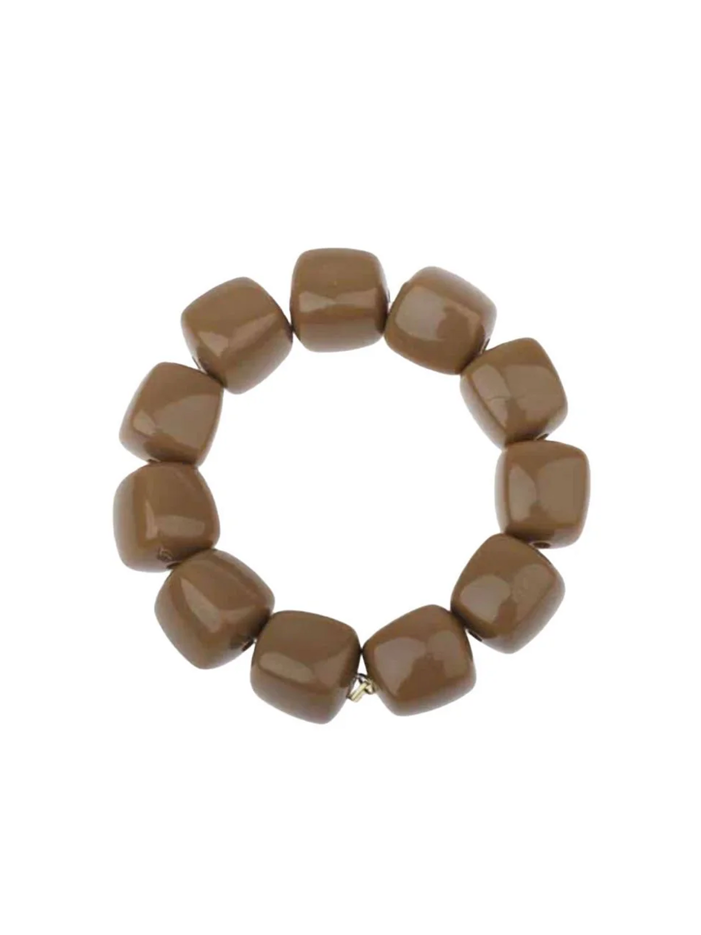 Armband Beads Square - Taupe