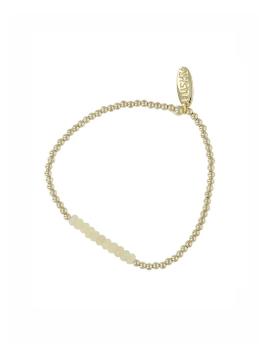 Armband Butteryellow Jade - Gold