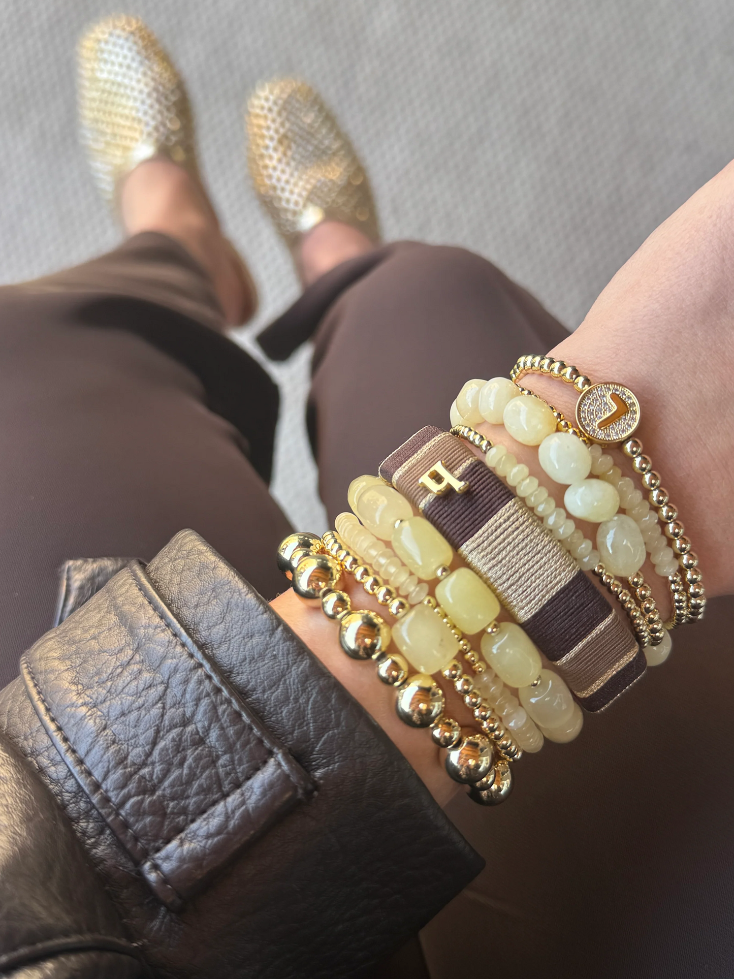 Armband Butteryellow one stone - Gold