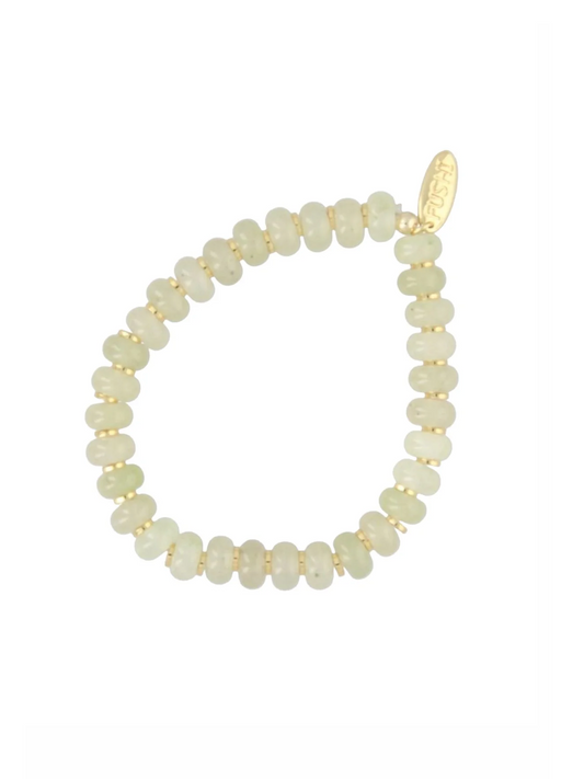 Armband Rondelle Beads -Soft Jade