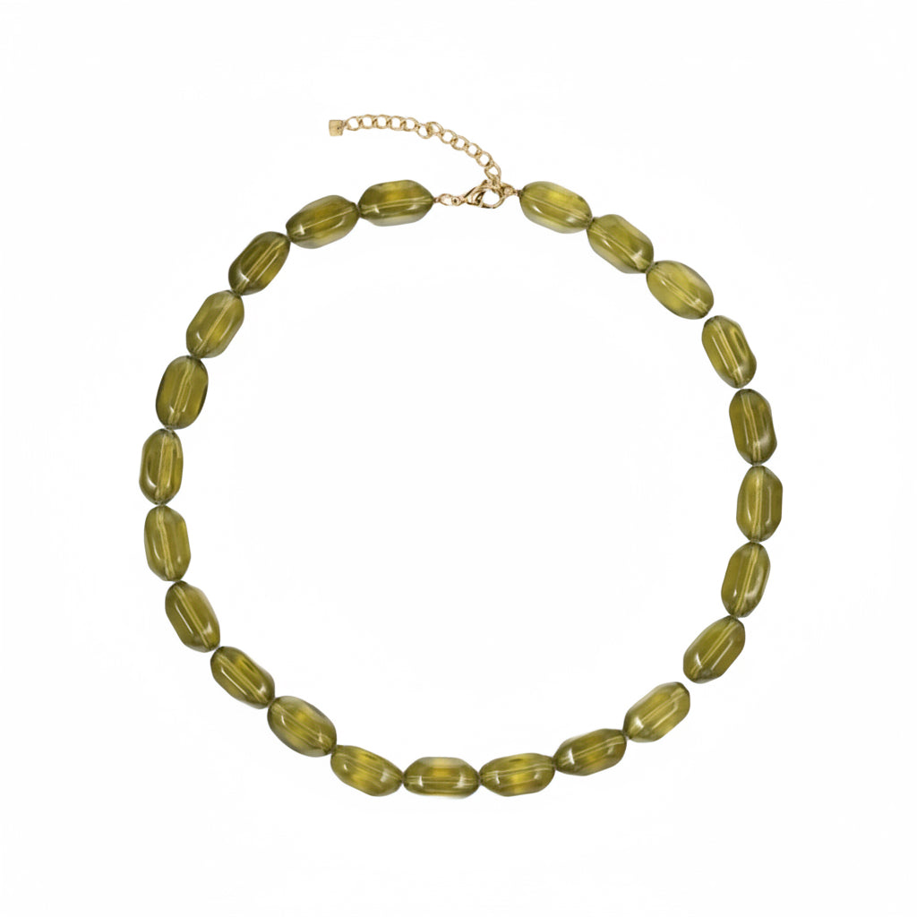 Ketting HEBBENN - Green Glass Beads