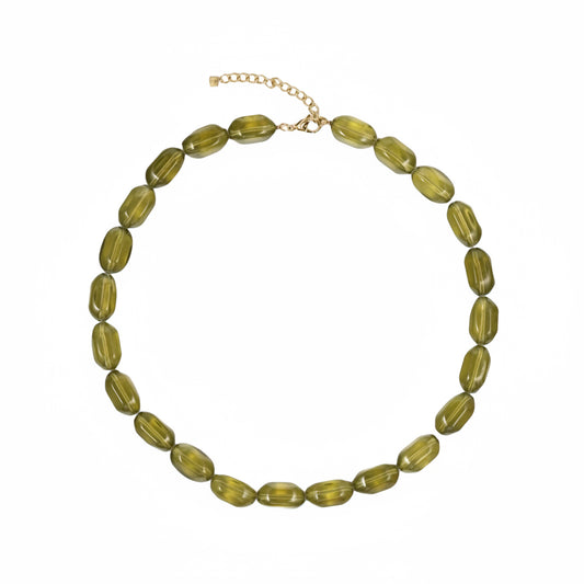Ketting HEBBENN - Green Glass Beads