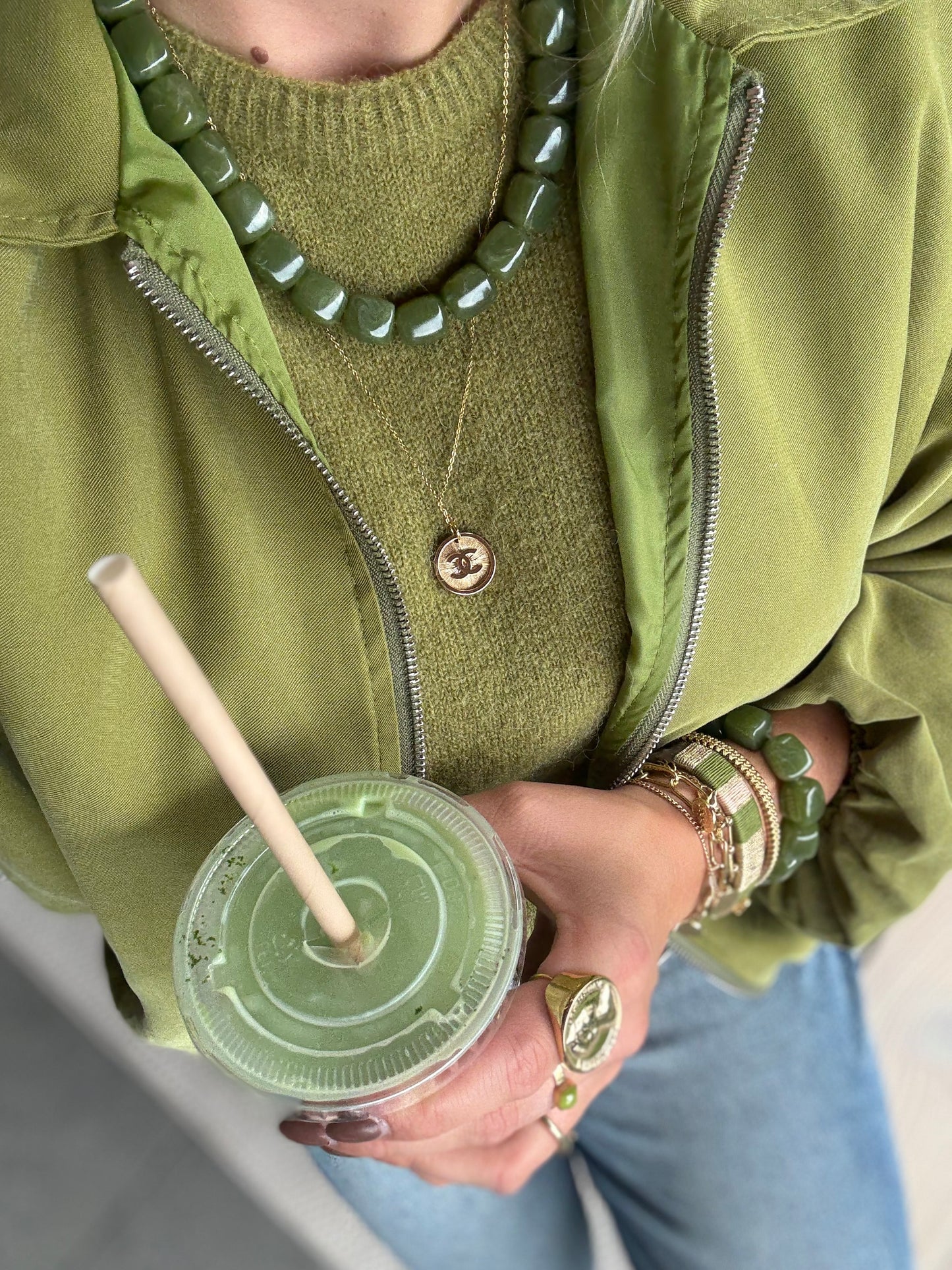 HEBBENN Armband Pistachio green-Sand