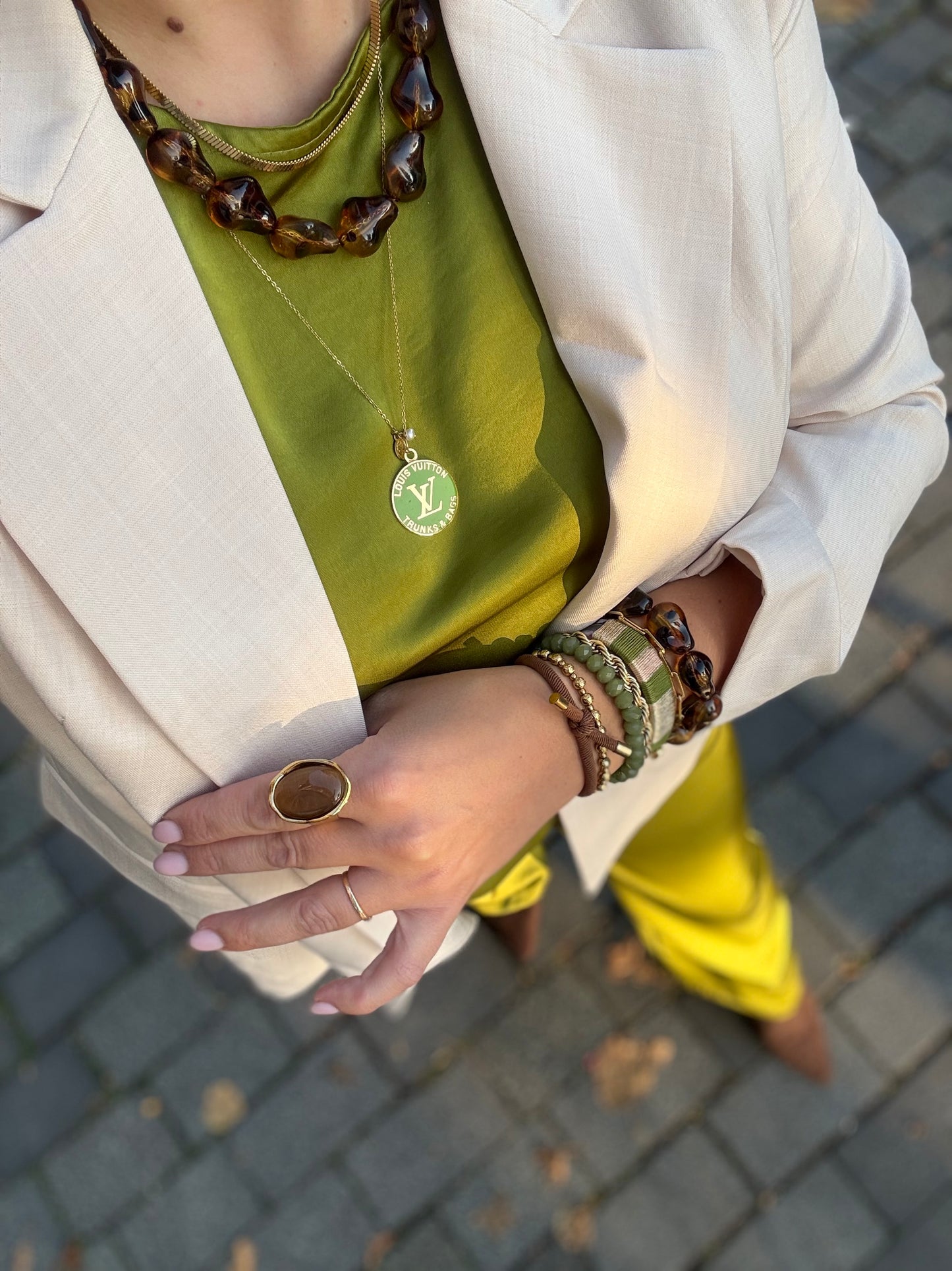 HEBBENN Armband Pistachio green-Sand