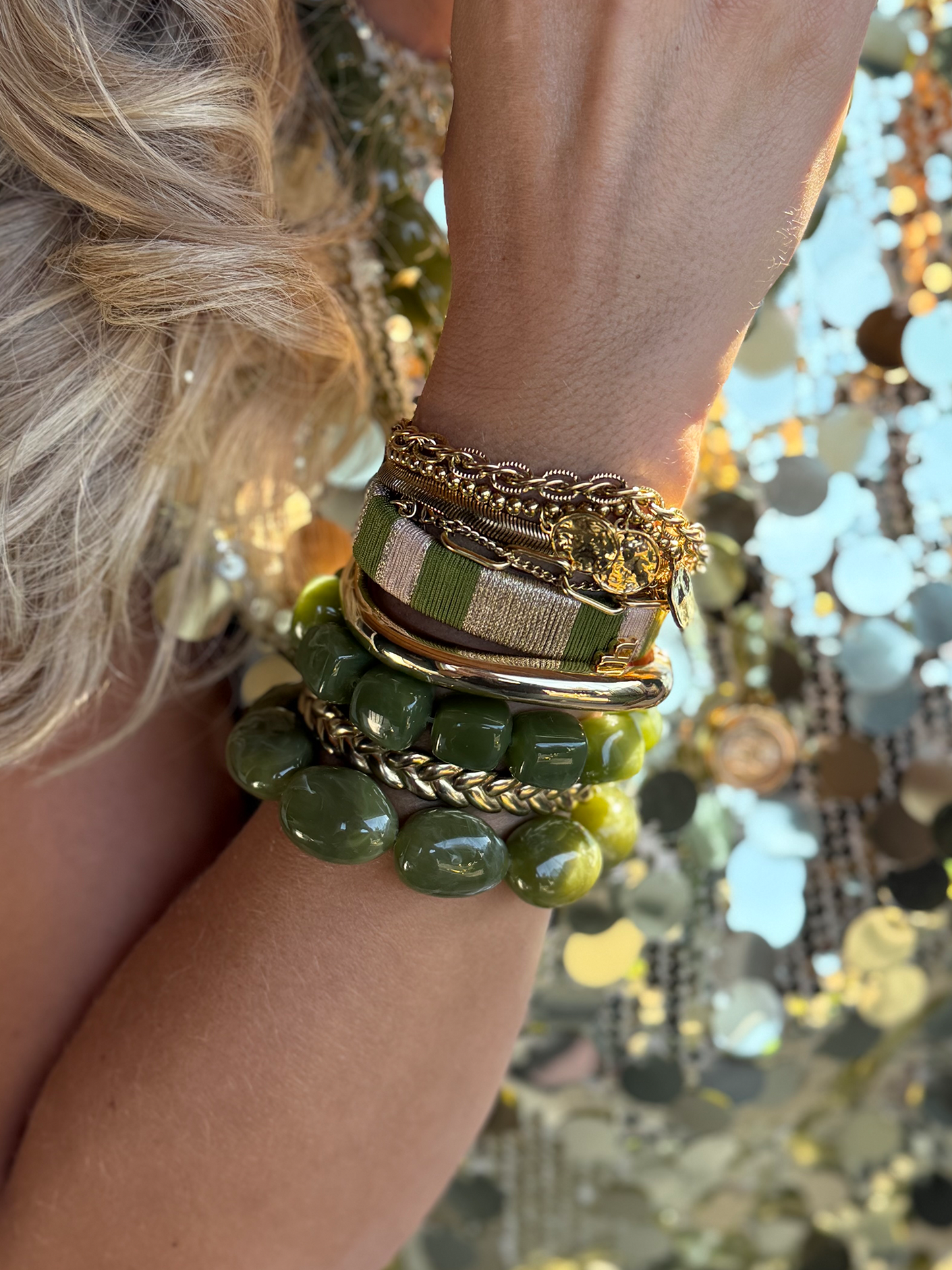 Armband Beads Bold - Soft Green