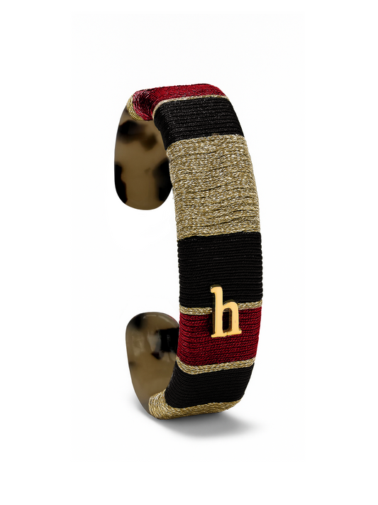HEBBENN Armband - Black/Burgundy
