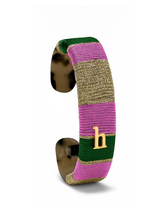 HEBBENN Armband - Pink/Esmerald green