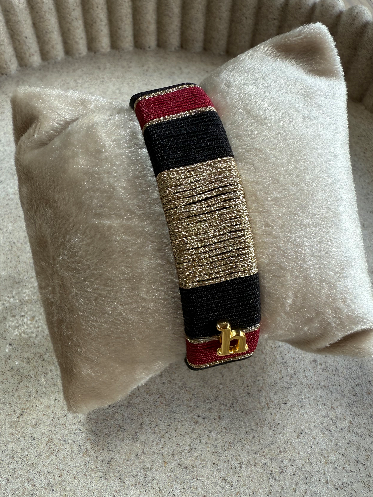 HEBBENN Armband - Black/Burgundy