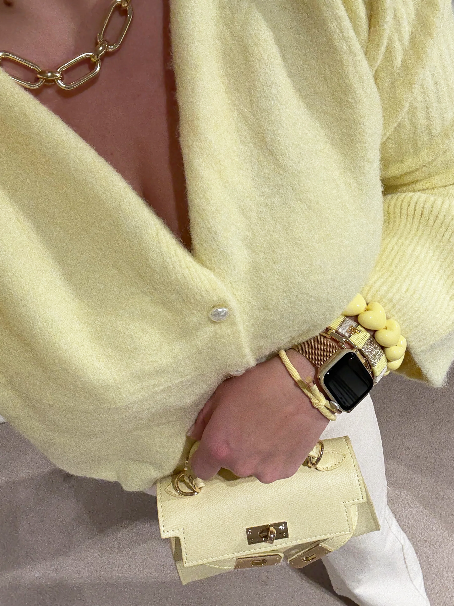 HEBBENN Armband - Yellow/White
