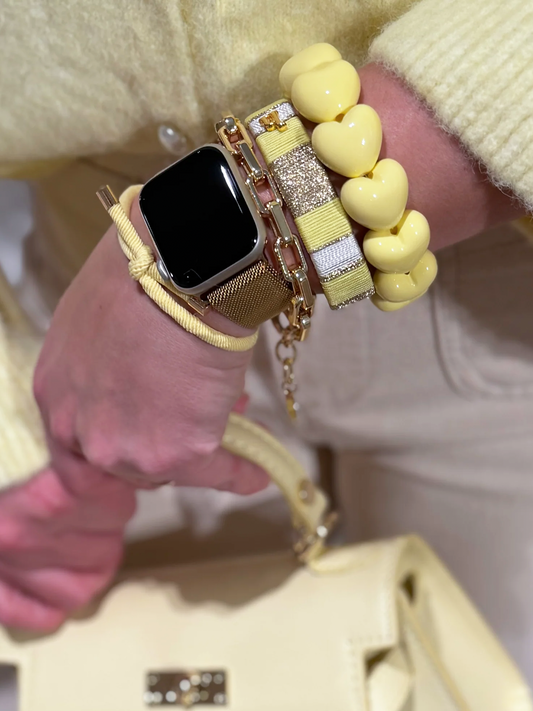 HEBBENN Armband - Yellow/White