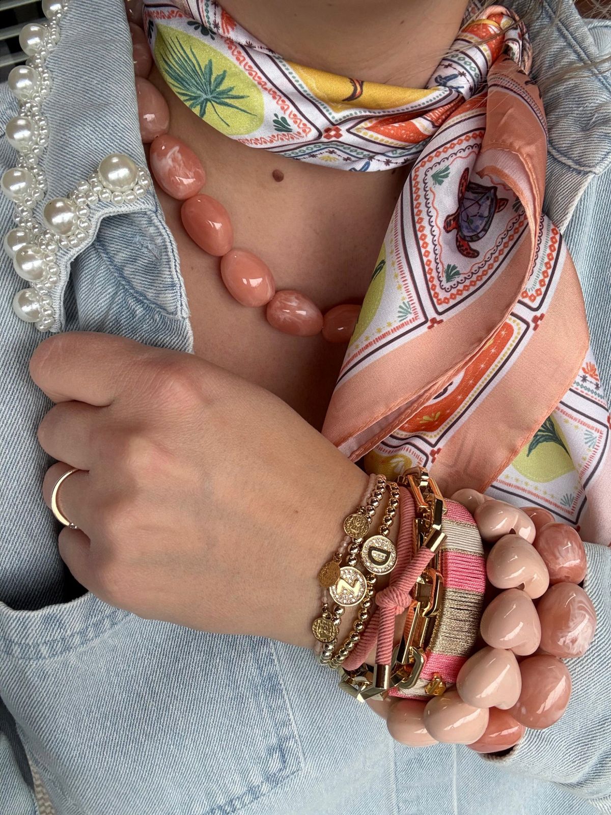 HEBBENN Armband - Peach/Beige