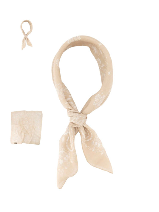 Bandana Paisley Scarf - Sand