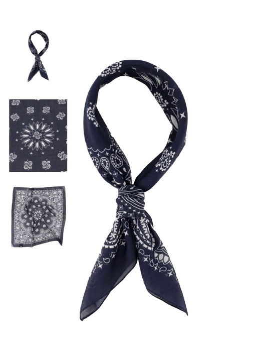Bandana Paisley Scarf - Dark Blue