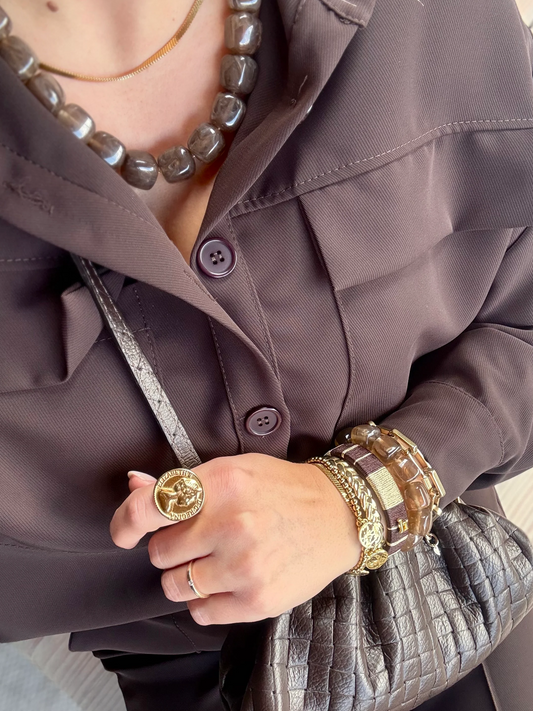 Ketting HEBBENN - Square Brown